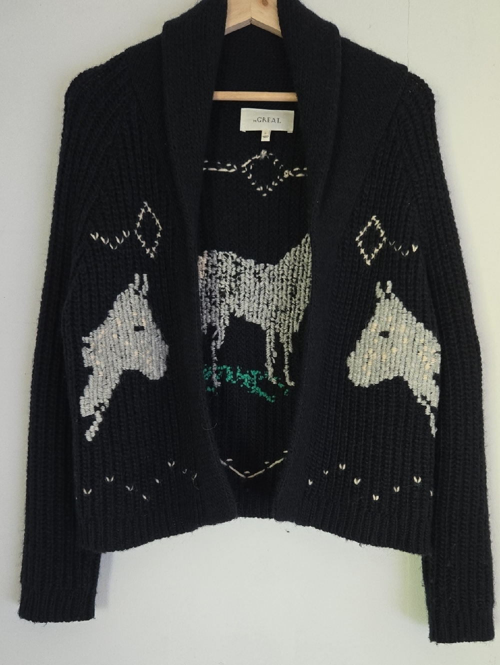 THE GREAT. Equestrian Cardigan Sweater -Sz 0